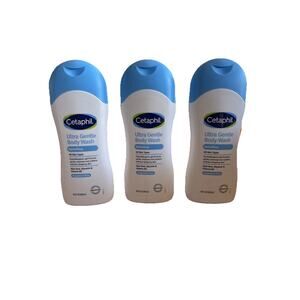 Cetaphil Ultra Gentle Body Wash Fragrance Free Sensitive Skin 16.9 Floz 3 Pack